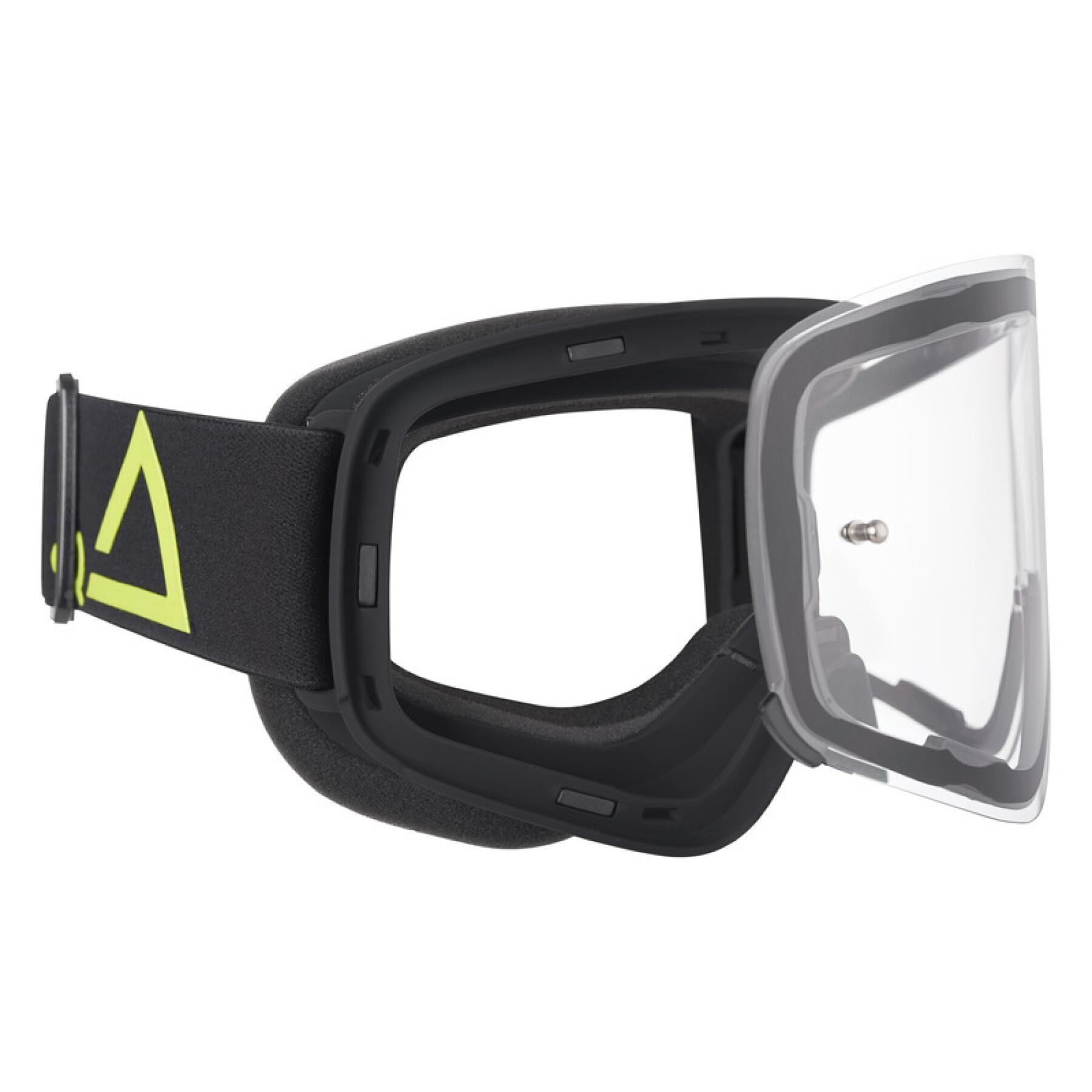 Motor crossbril met lens transparent Amoq Vision Magnetic