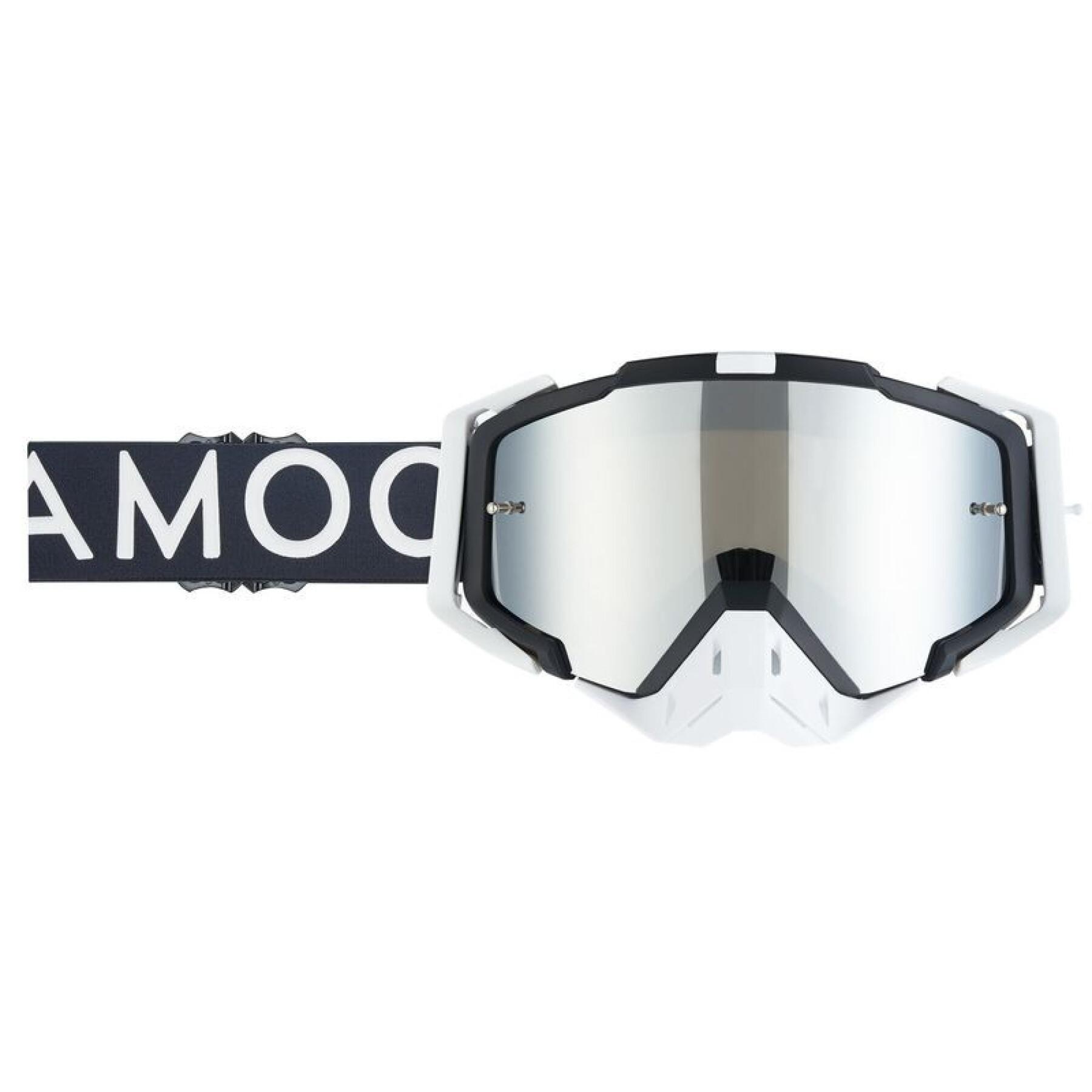 Motorcrossbril met zilveren spiegellens Amoq Aster