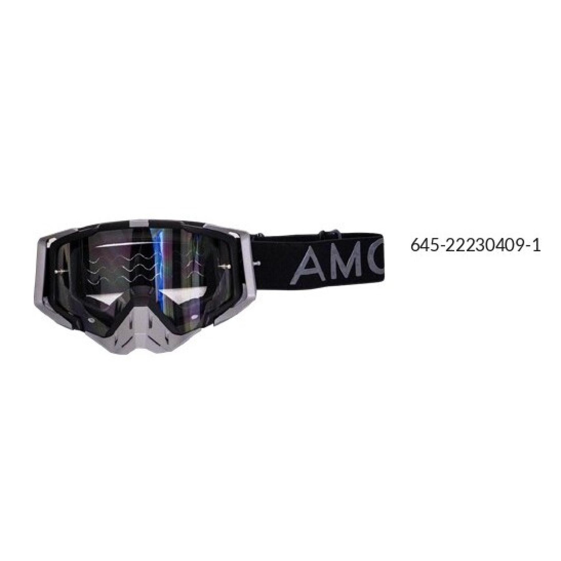 Motor crossbril met lens transparent Amoq Aster