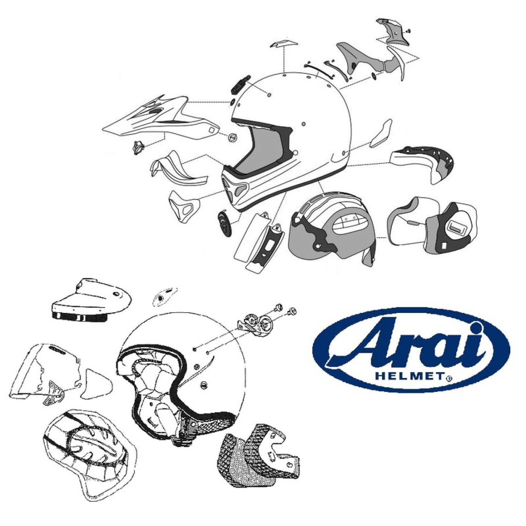 Voorventilatie voor motorhelmen Arai TD3 Duct