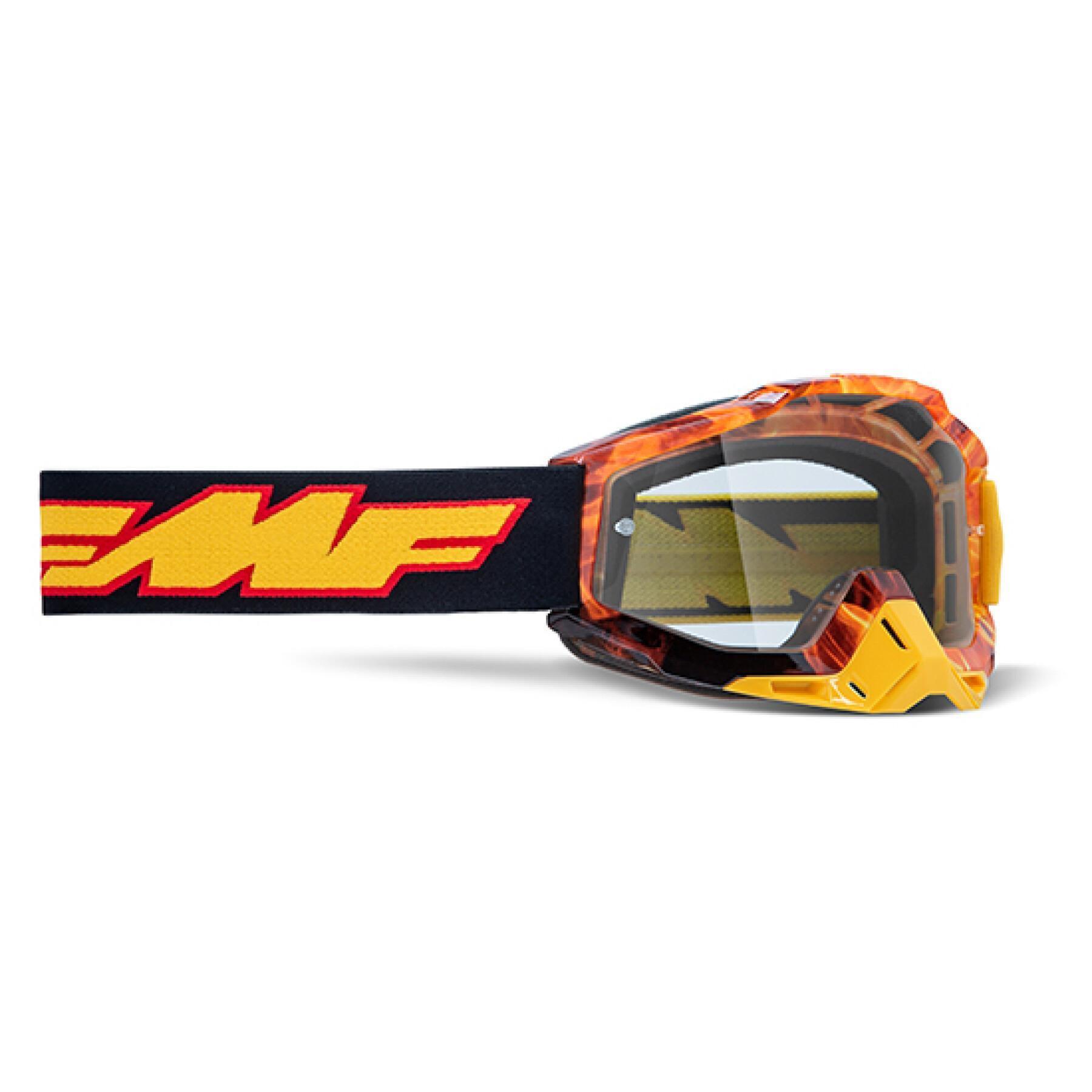 Motorcrossmasker heldere lens FMF Vision Powerbomb Spark