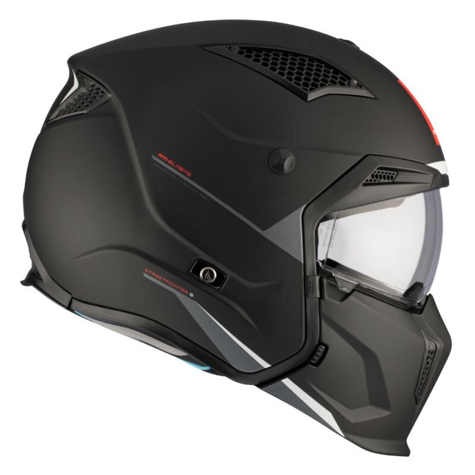 Convertible enkele schild motorcrosshelm met afneembare kinband MT Helmets Streetfighter Sv (Ece 22.06)