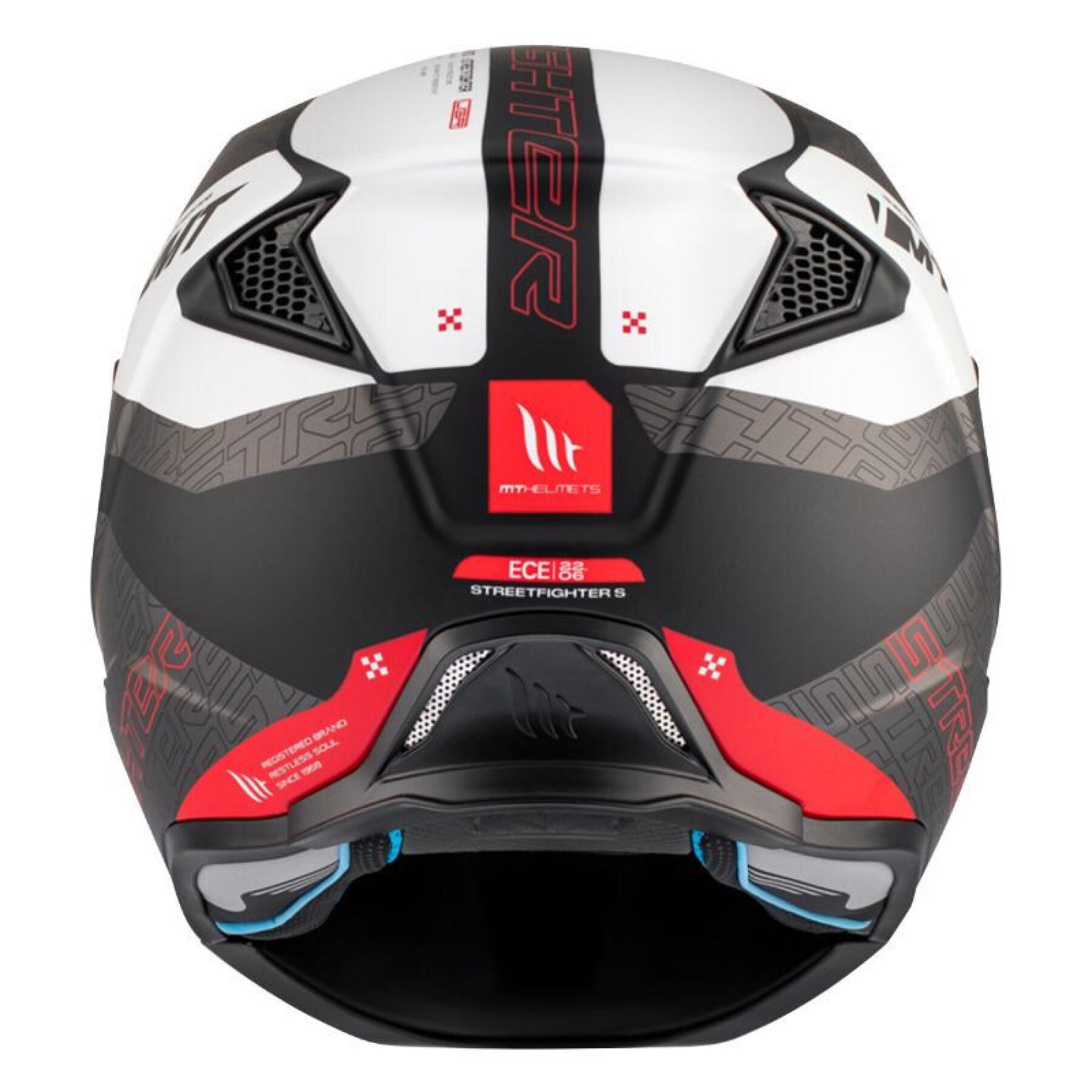 Convertible enkele schild motorcrosshelm met afneembare kinband MT Helmets Streetfighter Sv Totem B15 (Ece 22.06)