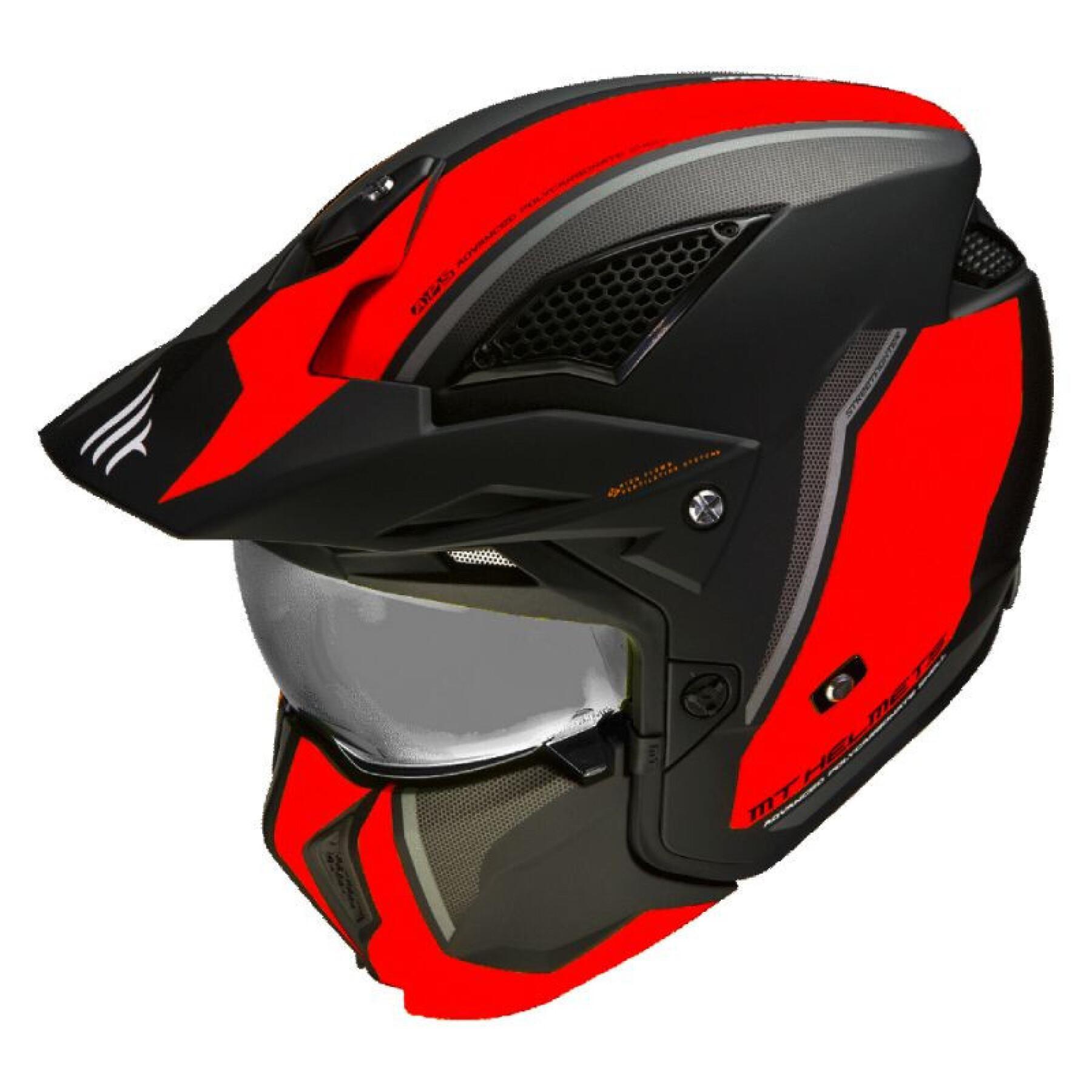 Convertible enkele schild motorcrosshelm met afneembare kinband MT Helmets Streetfighter Sv Twin C5 (Ece 22.06)