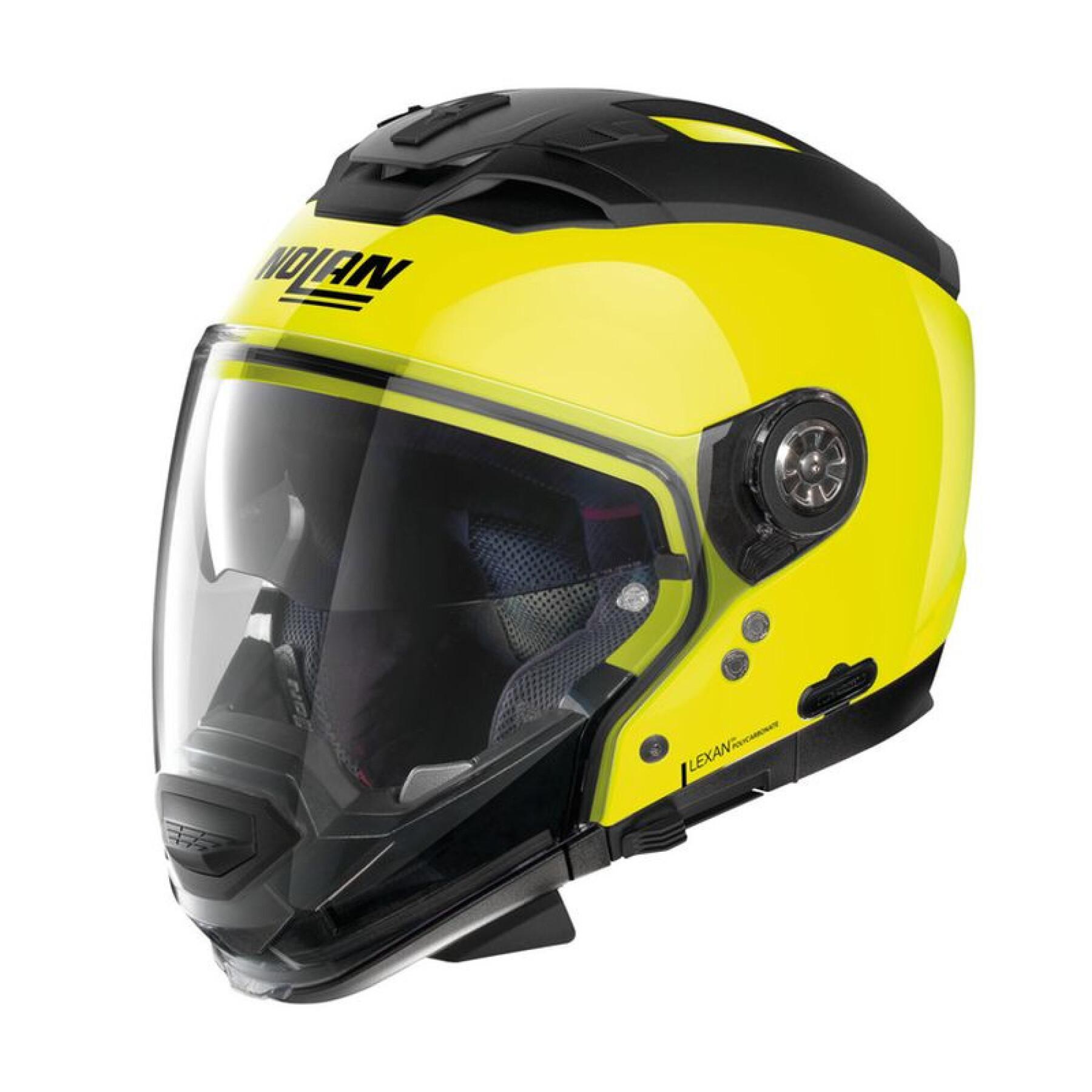 Motorfiets crossover helm n70-2 gt Nolan Hi-Visibility N-Com Fluo 22