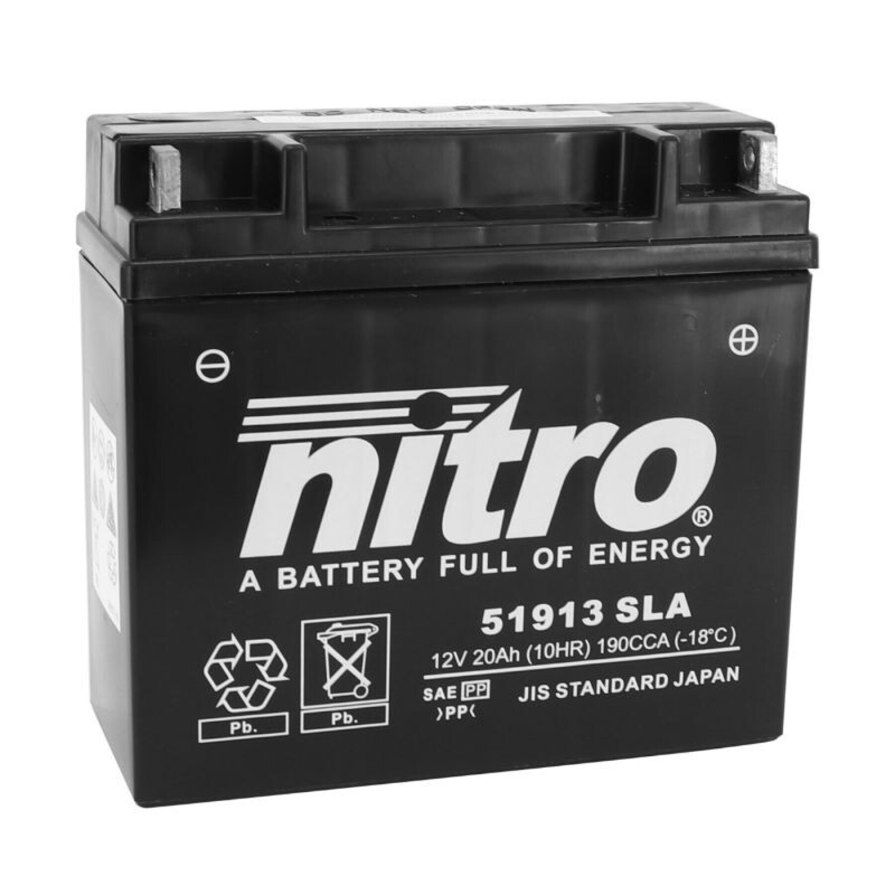 Batterij Nitro 51913 Sla 12v 20 Ah