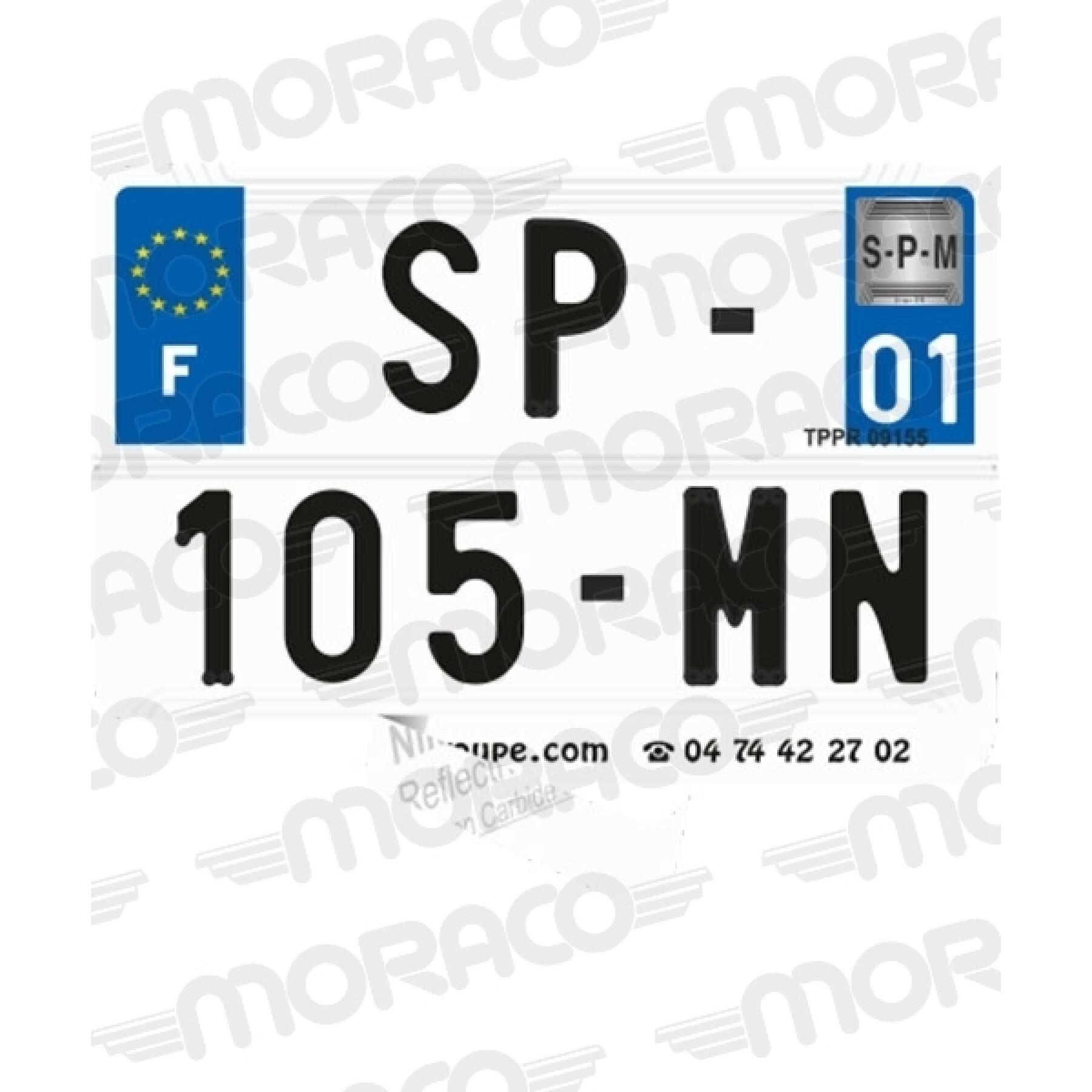 Motorfiets kentekenplaatstrip 31 SPM NR2 SIV