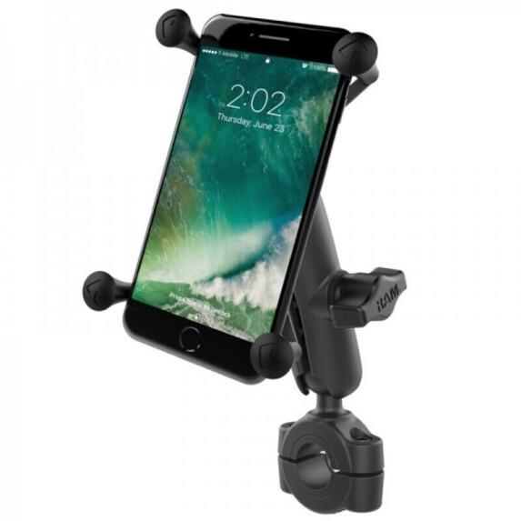Set van smartphonehouder medium armbevestiging voor dun stuur RAM Mounts X-Grip®