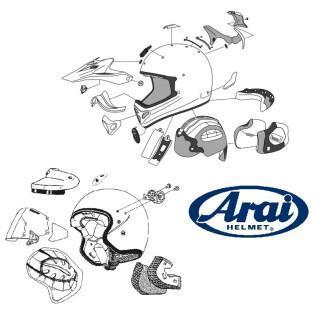 Achterventilatie voor integraal motorhelmen Arai Diamond
