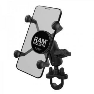 Compleet pakket smartphonehouders korte arm u-vormige stuurbevestiging RAM Mounts X-Grip®