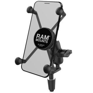 Compleet pakket smartphonehouder korte arm vorkbevestiging RAM Mounts X-Grip®