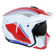 Donker converteerbare helm met enkel schild en afneembare kinband MT Helmets MT STREETFIGHTER SV SKULL (geleverd met extra blauw schild)