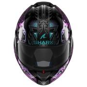 Modulaire motorhelm Shark Evo Es K-Rozen Black Violet Glitter